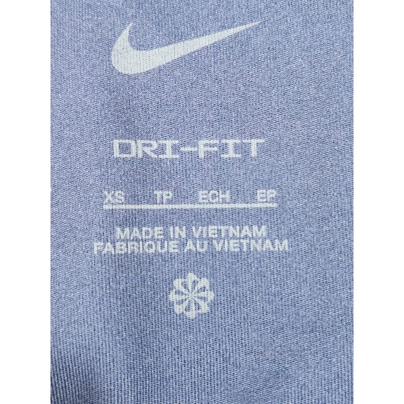 Nike Dri-FIT Women's Navy Blue 7/8  Midnight‎ Navy & Black Leggings Size XS - Picture 10 of 12
